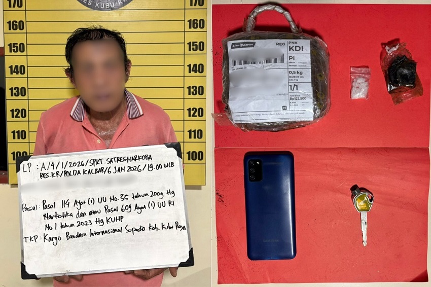 Sabu Disamarkan dalam Bubuk Kopi, Lansia di Kubu Raya Diciduk Berkat Kejelian Anjing Pelacak